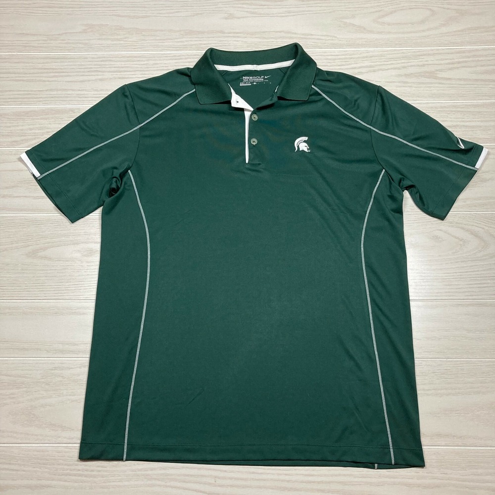 Nike Men's Dri Fit Tour Performance Golf Polo Shirt‎ Michigan State Size Large